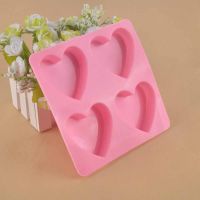 Fondant Mould Pink Heart-Shaped Cake Mould Easy Remove Fondant Mold Gift Cake Decoration