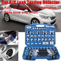 Blue Auto Air Conditioning Leak Detector Detection Tools Silver A/C System Repair Kit Leak Tools kit for Car Truck