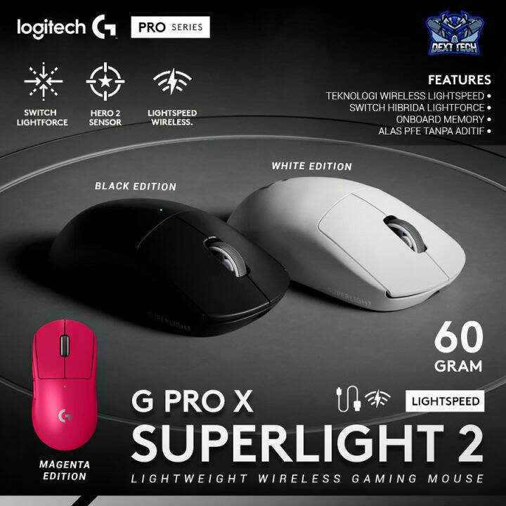 Logitech G Pro X Superlight 2 Lightweight Wireless Gaming Mouse