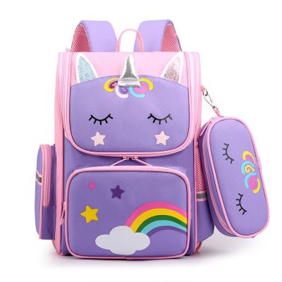 Children School Bags Cartoon 3D Unicorn Girls Sweet Kids School Backpacks Boys Lightweight Waterproof Primary Schoolbags