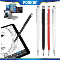 FONKEN 2 In 1โลหะตะขอปากกาสไตลัสสำหรับ Android มาร์ทโฟนแท็บเล็ตหนาบางวาด Capacitive ดินสอสากลหน้าจอมือถือปากกาสัมผัส