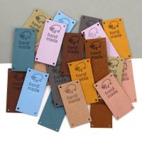 Sheep Handmade Labels Hand Made Leather Tags For Needlework 20Pcs Sew Label For Clothes Hats Bags Garment Accessories 2.5x5CM Stickers Labels