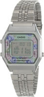 Casio LA680WA-2C Womens Vintage Floral Dial Alarm Chronograph Digital Watch