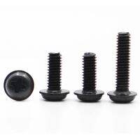 M1.7 M2 M2.5 M3 M4 M5 M6 DIN967 PWM Black Pan Padded Screws Referral Computer Case Chassis Fixed Motherboard Screws With Pad Nails Screws  Fasteners