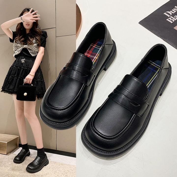 2023-new-spring-and-autumn-seasons-thick-sole-fashion-small-leather-shoes-british-style-leisure-round-toe-one-foot-pedal-lefu-shoes-womens-singles
