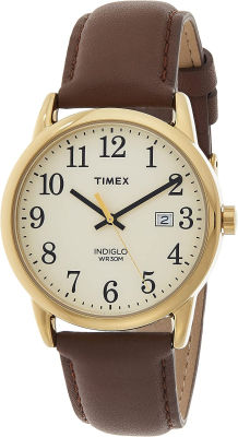 Timex Easy Reader 38mm Leather Strap Watch Brown/Gold-Tone/Cream