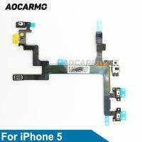 Aocarmo สวิตช์เปิด/ปิดปริมาณใบ้เปิดสายเคเบิ้ลยืดหยุ่นสำหรับ Iphone 5 5G