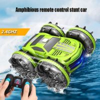 Toy Amphibious RC Car 2.4GHz Remote Control Boat Waterproof Truck Stunt 4WD Vehicle Gifts All Terrain Beach Pool Toys for Boys A