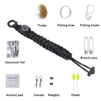 [COD] Mountaineering multifunctional tool bag bracelet outdoor emergency survival adjustable spot