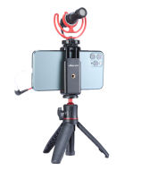 ST-07 Phone Clamp Holder Clip 14 Tripod With Cold Shoe Mount Mic Fill Light Universal for 13 max pro Smartphone