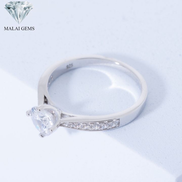 malai-gems-แหวนเพชร-แหวนเพชร-1-เม็ด-เรียบหรู-แหวนแต่งงาน-เงินแท้-925-เคลือบทองคำขาว-ประดับเพชรสวิส-cz-รุ่น221-r17232a-แถมกล่อง-แหวนเงินแท้-แหวนเงิน-แหวน