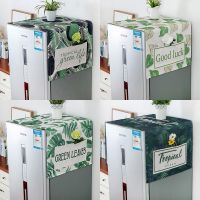 【lz】▬  Lavável Nordic Refrigerador Poeira Cobre com Bolso Dustproof Pano De Máquina De Lavar Roupa Home Decor