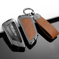 【2023】New Zinc Alloy Leather Remote Key Case Full Cover For Volkswagen VW Golf 8 MK8 2020 ID4 For Skoe Octavia A8 21 Car Accessories