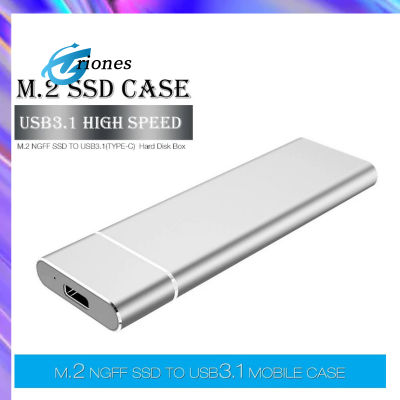 M.2 Ngff เพื่อ USB 3.1 SSD อลูมิเนียมแบบแข็งอัลลอยฮาร์ดดิสก์แบบพกพาประเภท C กล่องฮาร์ดดิสก์แบบพกพา