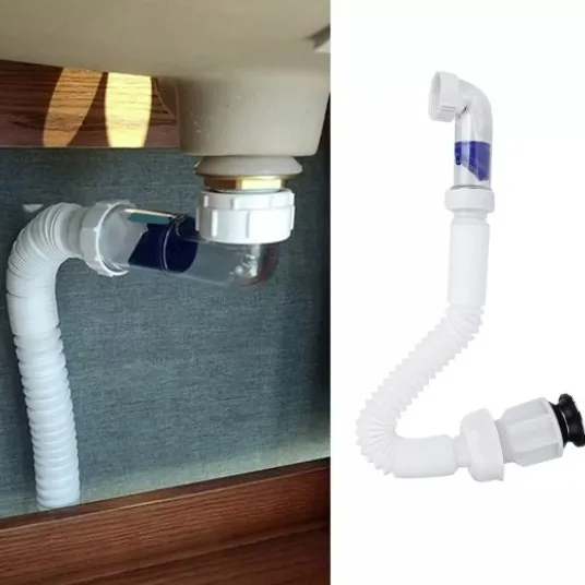 Flexible Sink AntiOdor Drain Pipe Bathroom Kitchen Bendable Expandable