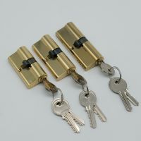 ☬❦✟ Europe style copper lock cylinder Brass Door Lock Cylinder with keys