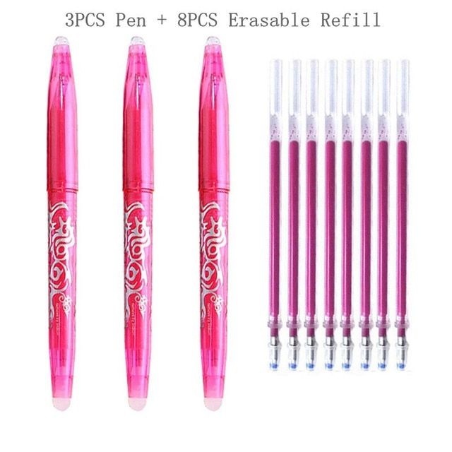 ชุดปากกาหมึกเจล8หมึกสีปากกาลบได้8สี-ปากกาโรงเรียนเครื่องเขียนวาดรูปสุดสร้างสรรค์ขายดีสีรุ้ง
