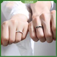 CHUAN ปรับได้ สำหรับคู่รัก ยอดนิยม แหวนคู่ แหวน ของขวัญวันวาเลนไทน์ ของประดับมือ