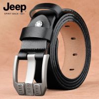 JEEP JEEP men belt pure cowhide leather belt pin buckle young han edition jeans business and leisure travelers take tide --npd230724ﺴ﹍