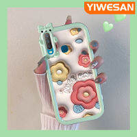 เคส Chenyyyka สำหรับ VIVO Y12 Y17 Y15 Y3s Y3 Y11 2019เคสแฟชั่น3D ลายดอกไม้สีรุ้งน่ารักเล็กๆน้อยๆปกป้องเลนส์กล้องถ่ายรูปเคสมือถือกันกระแทกและรอยขีดข่วนเคสป้องกันรอยขีดข่วน