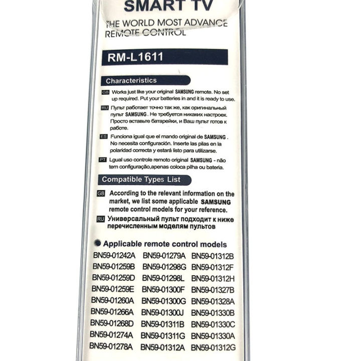 new-bn59-01242a-bn59-01266a-bn59-01274a-bn59-01328a-rm-l1611-for-samsung-uhd-4k-qled-smart-tv-universal-remote-control
