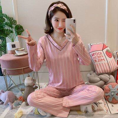 Pink Striped Maternity Wear Breastfeeding Nursing Clothes Plus Size Pyjamas Long Sleeve Maternity Tops +Pants