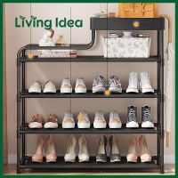 Living idea ชั้นวางรองเท้า shoe rack ที่เก็บรองเท้า ชั้นจัดระเบียบรองเท้า ชั้นวางของอเนกประสงค์