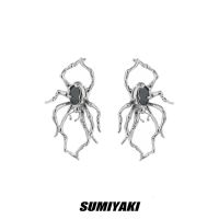 High-end cool! SUMIYAKI original upgraded version taboo series spider web earrings silver needle earrings niche earrings