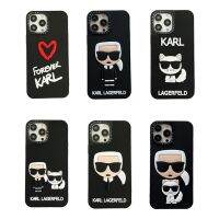 เคสโทรศัพท์มือถือ ซิลิโคน ป้องกัน ลาย Karl Lagerfeld and His Cat Casetify สําหรับ  15 14 13 12 11 Pro Max X XR 7 8 Plus