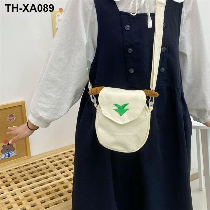 2023-ใหม่การ์ตูนน่ารักหวานญี่ปุ่นกระเป๋าผ้าใบ-yangcun-uniform-diagonal-กระเป๋าโทรศัพท์มือถือกระเป๋าเหรียญ