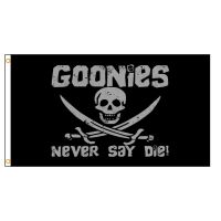 90x150cm Never Say Die Goonies Pirate Flag Jolly Roger Skull Banner