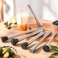 Stainless Steel Wine Tools Ice Cocktail Crushed Ice Hammer With Grooved Nylon Head Fruit Muddle Pestle Popsicle Stick For household