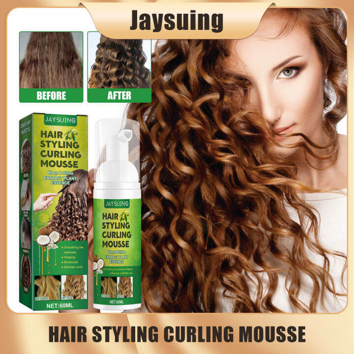 Jaysuing Hair Styling Curling Mousse Elastic Foam Moisturizing Care Organic Gel Natural Curly