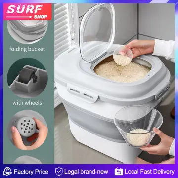 Rice bucket Insect proof Moisture-proof Foldable Rice box Food