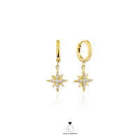 Haus of Jewelry - SELENE STARLIGHT EARRINGS ต่างหูเงินแท้ ประดับเพชรคิวบิกเซอร์โคเนีย (Cubic Zirconia)