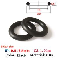 CS 1.0mm Fluoro Rubber O-Ring 10pcs Washer Seals Plastic gasket Silicone ring film oil and water seal gasket NBR material Ring Gas Stove Parts Accesso