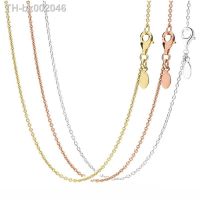 ✾ Original Rose Gold Classic Cable Anchor Lobster Clasp Chain Link Necklace For 925 Silver Bead Charm Bracelet DIY Jewelry