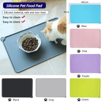 Silicone Waterproof Pet Mat for Dog Cat Pet Food Pad Pet Bowl Drinking Mat Dog Feeding Placemat Portable Outdoor Feeding