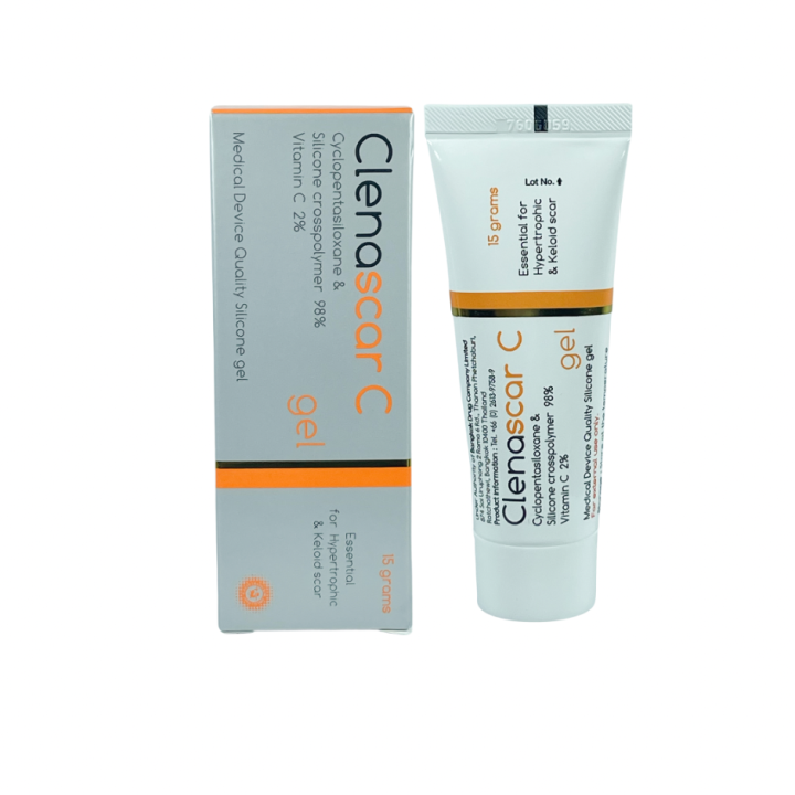 clenascar-c-gel-15g-หลอดใหญ่-ซิลิโคนเจล-1-หลอด-คลีน่าสการ์-ซี-เจล-รอยแดง-หลุมสิว-แผลเป็นนูน