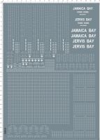 1200 JERVIS Jamaica Bay Depth Gauge Ship Draft Markers Water Line Model Decal