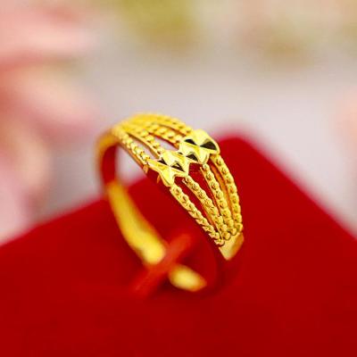 [ฟรีค่าจัดส่ง] แหวนทองแท้ 100% 9999 แหวนทองเปิดแหวน. แหวนทองสามกรัมลายใสสีกลางละลายน้ำหนัก 3 กรัม (96.5%) ทองแท้ RG100-61