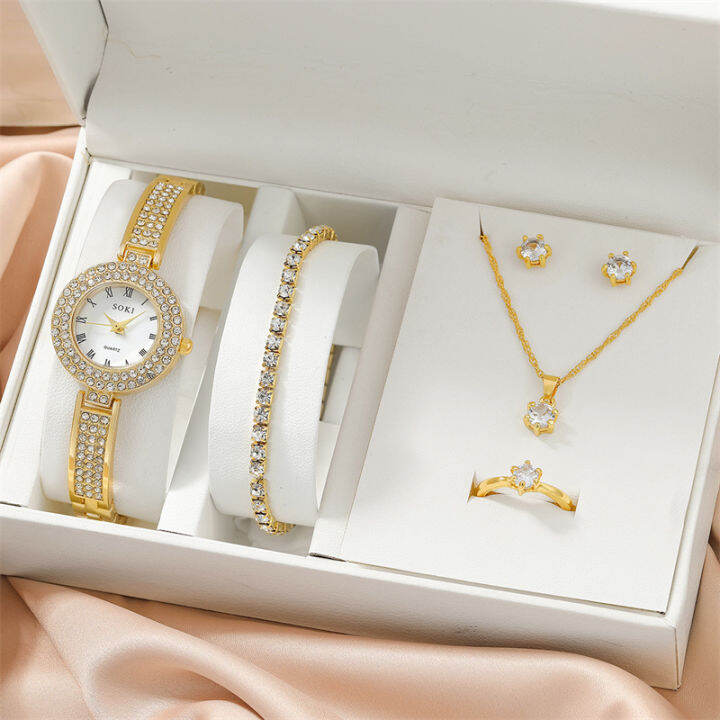 SOKI 6PCS/set Ladies Watch for women+Fashion Casual Quartz Watch