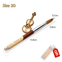 UsiDaer Acrylic Nail Brush Kolinsky with Pure Natural Sable Hair and Round Wooden Handle for Crystal UV Gel Painting