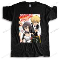 Mens Crew Neck Tshirt Black Teeshirt Maid Sama Anime Tv Show Poster Cotton Teeshirt Male Tees