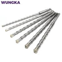 110/160/210mm SDS Plus Masonry Crosshead Twin spiral Hammer Drill Bits 6/8/10/12/14/16mm Twist Bit for Woodworking &amp; Metal Die-Cast Vehicles