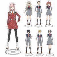 Anime DARLING in the FRANXX Characters Stand Model Plate Zero Two Hiro Ichigo Kokoro Cosplay Stand Figure Desk Decor Collectible