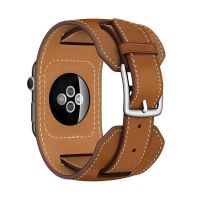 ▤❃ Genuine Leather Band Double Tour Bracelet Strap Watchband for Apple Watch 44mm 40mm 38mm 42mm iwatch series 5 4 3 2 Replacement