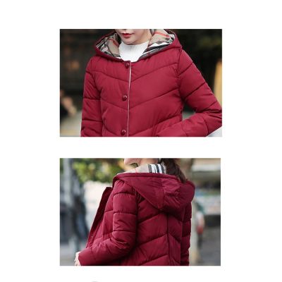 Women Cotton Coat Winter Hooded Warm Coat Plus size cotton padded jacket female long parka womens wadded