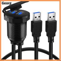 GEORG ชายกับหญิง กันน้ำครับ สายต่อ USB 3.0 แดชบอร์ด แผง สายเคเบิลติดตั้งในรถยนต์