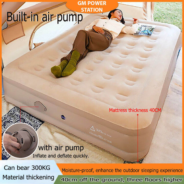 Air Bed, Air Mattress 5 Feet, with Builtin Air Pump, (with Builtin Battery) Thickness 40cm